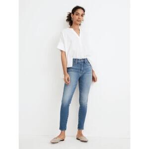 Madewell 10" High Rise Skinny Crop Jeans in Sheffield Wash Women Sz 25 Stretchy